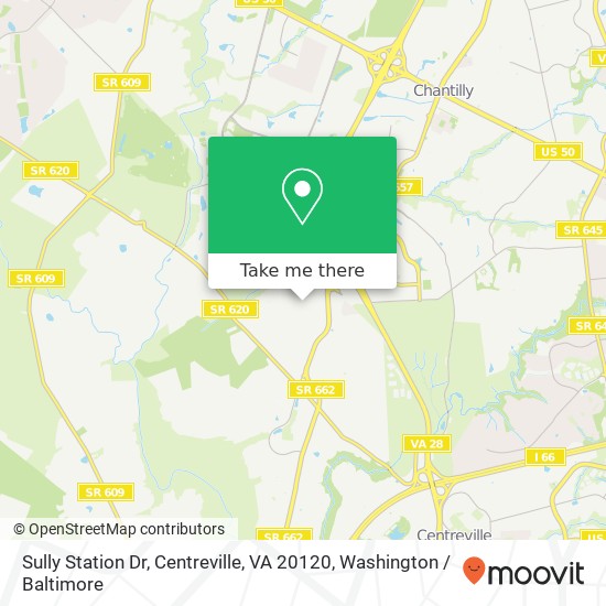 Mapa de Sully Station Dr, Centreville, VA 20120
