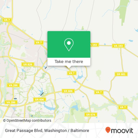 Mapa de Great Passage Blvd, Herndon, VA 20170