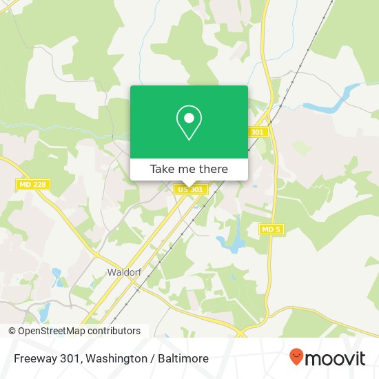 Mapa de Freeway 301, Waldorf, MD 20601