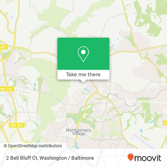 Mapa de 2 Bell Bluff Ct, Gaithersburg, MD 20879