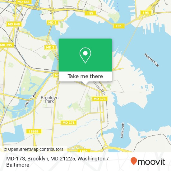 Mapa de MD-173, Brooklyn, MD 21225