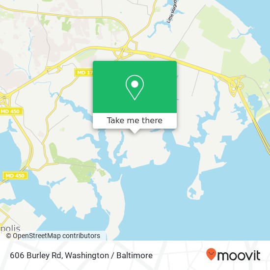 Mapa de 606 Burley Rd, Annapolis, MD 21409
