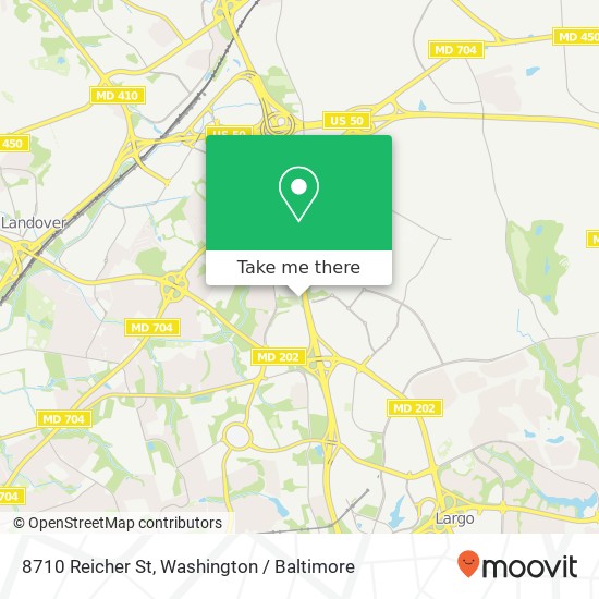 Mapa de 8710 Reicher St, Hyattsville, MD 20785