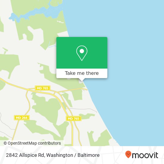 Mapa de 2842 Allspice Rd, Port Republic, MD 20676