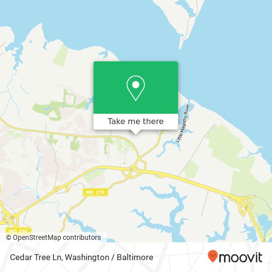 Mapa de Cedar Tree Ln, Annapolis, MD 21409