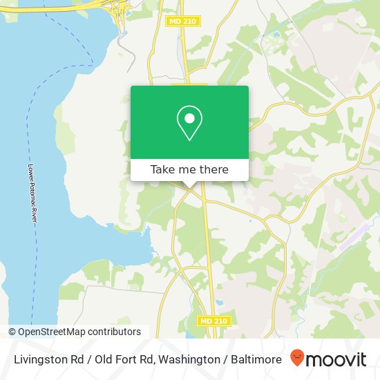 Mapa de Livingston Rd / Old Fort Rd, Fort Washington, MD 20744