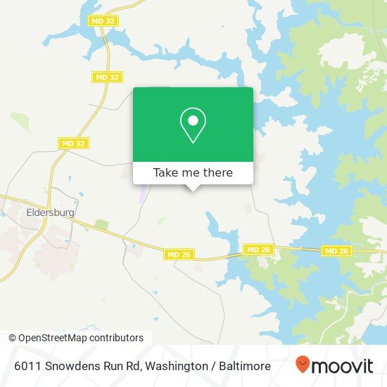 Mapa de 6011 Snowdens Run Rd, Sykesville, MD 21784