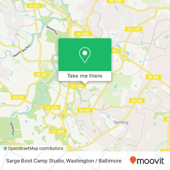 Mapa de Sarge Boot Camp Studio, 21598 Atlantic Blvd