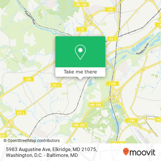 Mapa de 5983 Augustine Ave, Elkridge, MD 21075