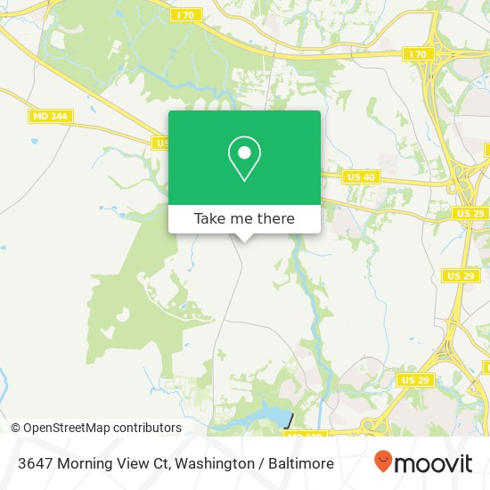 Mapa de 3647 Morning View Ct, Ellicott City, MD 21042