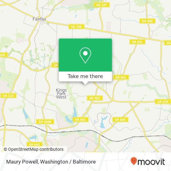 Mapa de Maury Powell, Fairfax, VA 22032