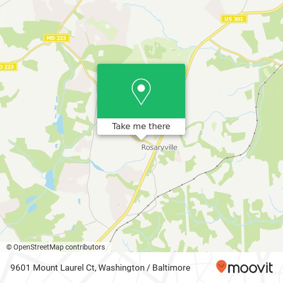 Mapa de 9601 Mount Laurel Ct, Upper Marlboro, MD 20772