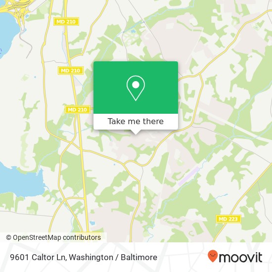 9601 Caltor Ln, Fort Washington, MD 20744 map