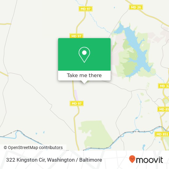 Mapa de 322 Kingston Cir, Sykesville, MD 21784