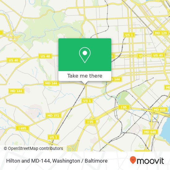 Hilton and MD-144, Baltimore, MD 21229 map