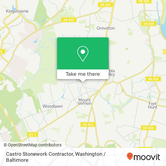 Mapa de Castro Stonework Contractor, 3864 Havenwood Pl
