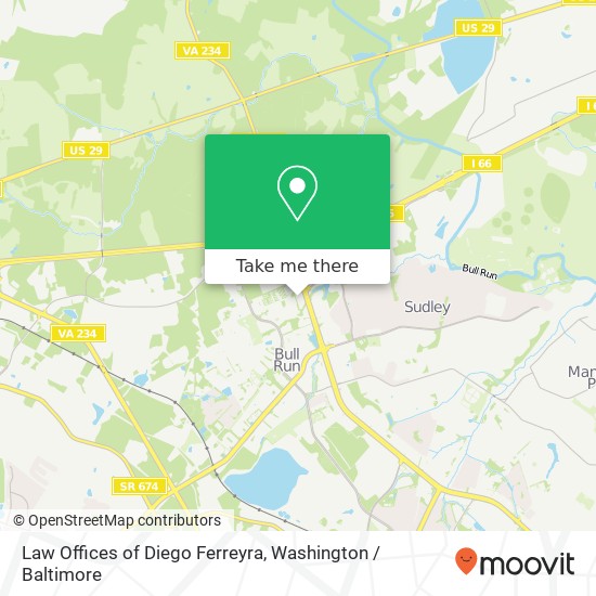 Mapa de Law Offices of Diego Ferreyra, 7515 Presidential Ln