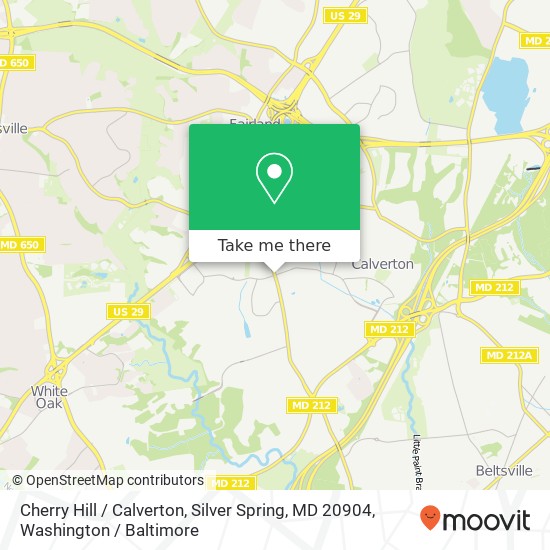 Cherry Hill / Calverton, Silver Spring, MD 20904 map