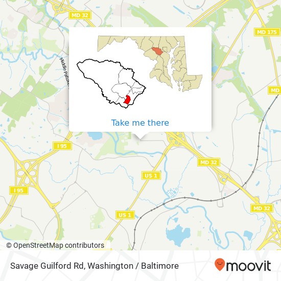 Mapa de Savage Guilford Rd, Savage, MD 20763