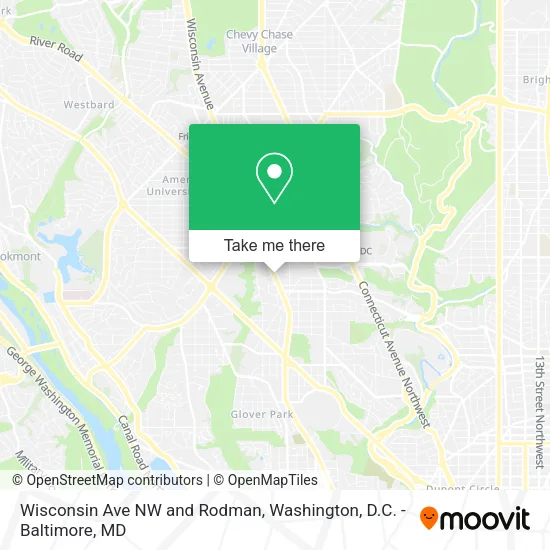 Mapa de Wisconsin Ave NW and Rodman