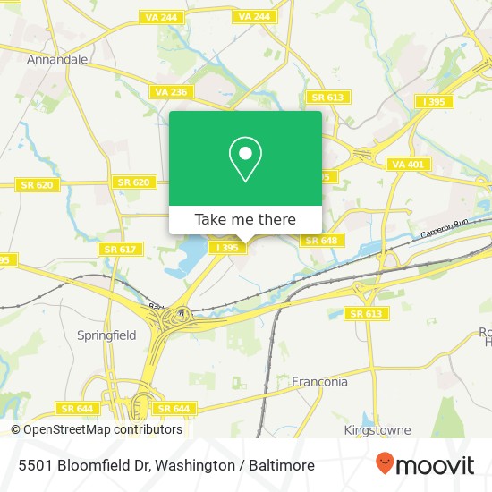 Mapa de 5501 Bloomfield Dr, Alexandria, VA 22312