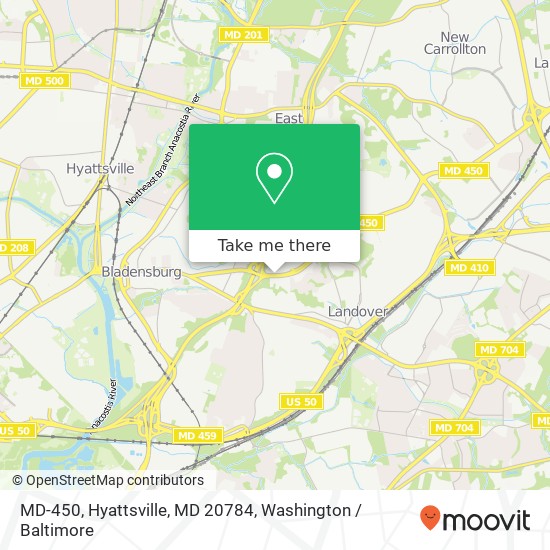 Mapa de MD-450, Hyattsville, MD 20784