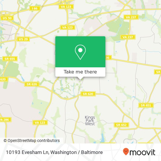 10193 Evesham Ln, Fairfax, VA 22030 map