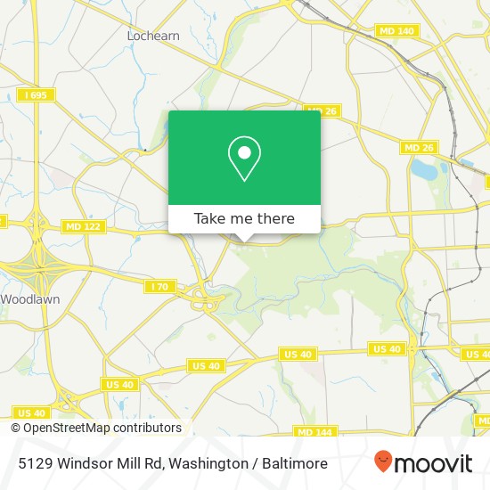 5129 Windsor Mill Rd, Gwynn Oak, MD 21207 map