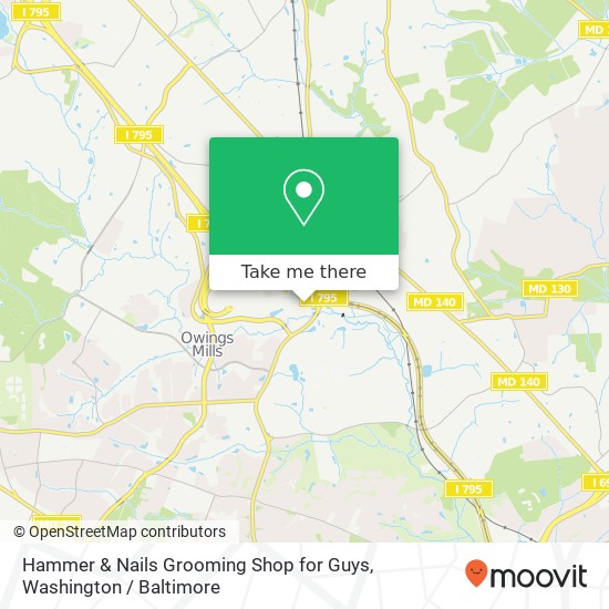 Hammer & Nails Grooming Shop for Guys map