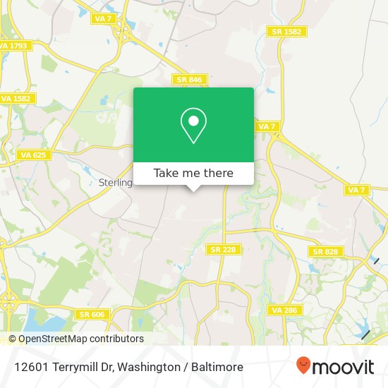 Mapa de 12601 Terrymill Dr, Herndon, VA 20170