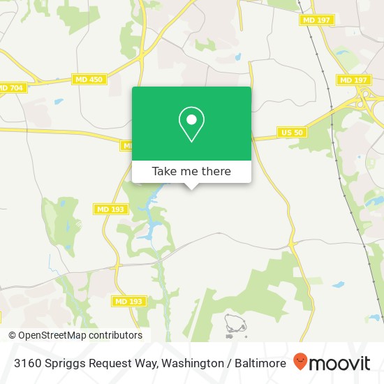 Mapa de 3160 Spriggs Request Way, Bowie, MD 20721