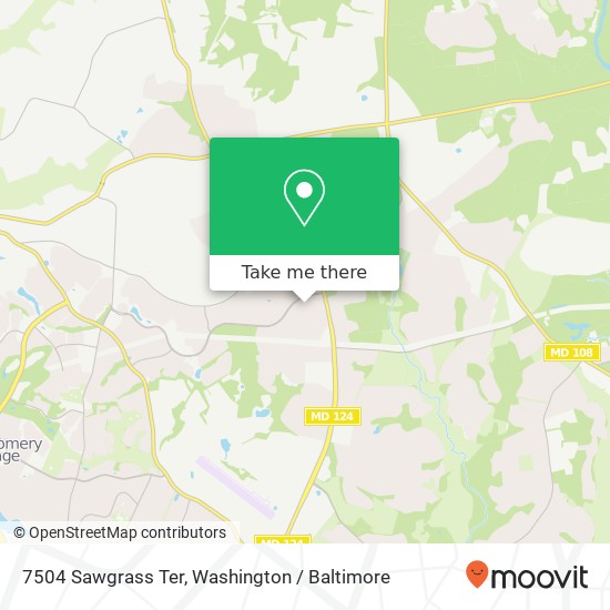 Mapa de 7504 Sawgrass Ter, Montgomery Village, MD 20886