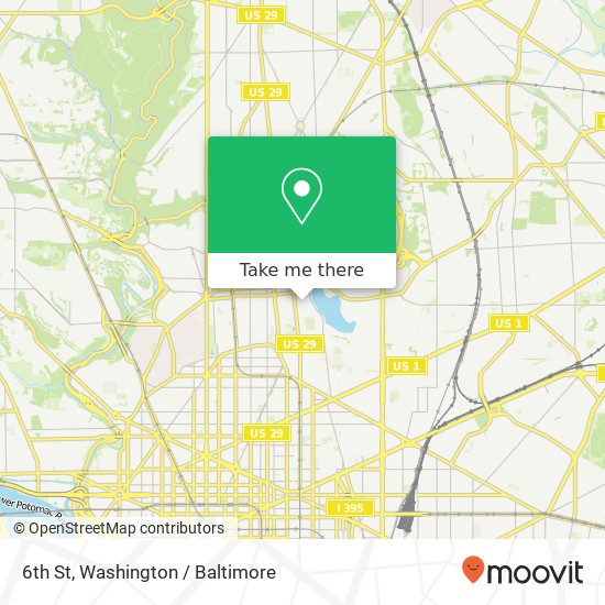 6th St, Washington, DC 20001 map