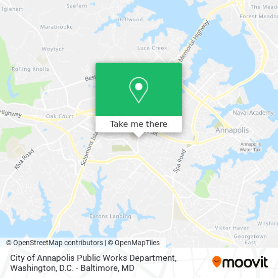 City of Annapolis Public Works Department map