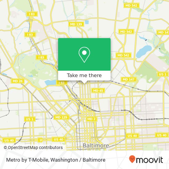 Metro by T-Mobile, 2440 N Charles St map