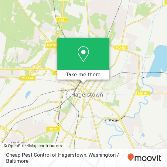 Mapa de Cheap Pest Control of Hagerstown, 223 N Prospect St