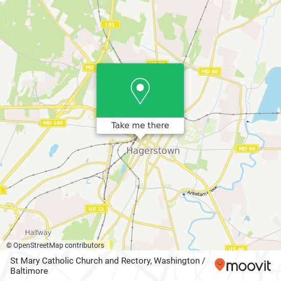 St Mary Catholic Church and Rectory, 224 W Washington St map