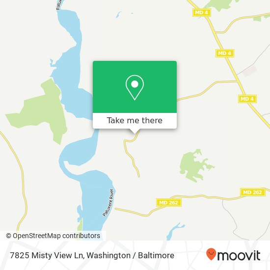 Mapa de 7825 Misty View Ln, Owings, MD 20736