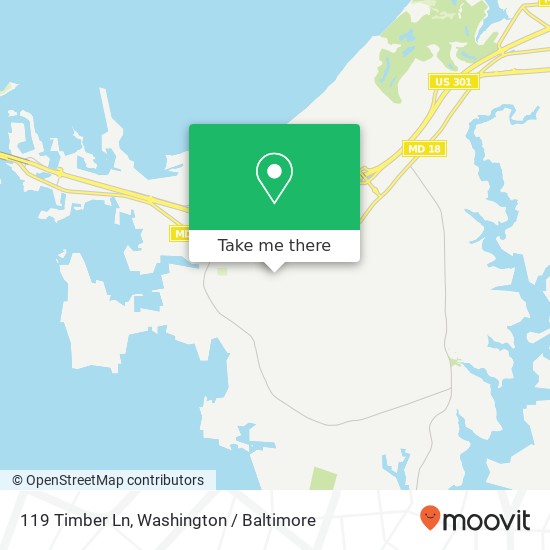 Mapa de 119 Timber Ln, Grasonville, MD 21638