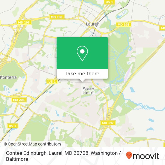 Contee Edinburgh, Laurel, MD 20708 map