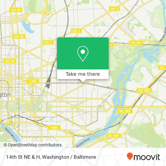 14th St NE & H, Washington, DC 20002 map
