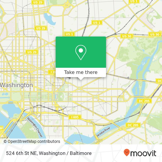 Mapa de 524 6th St NE, Washington, DC 20002