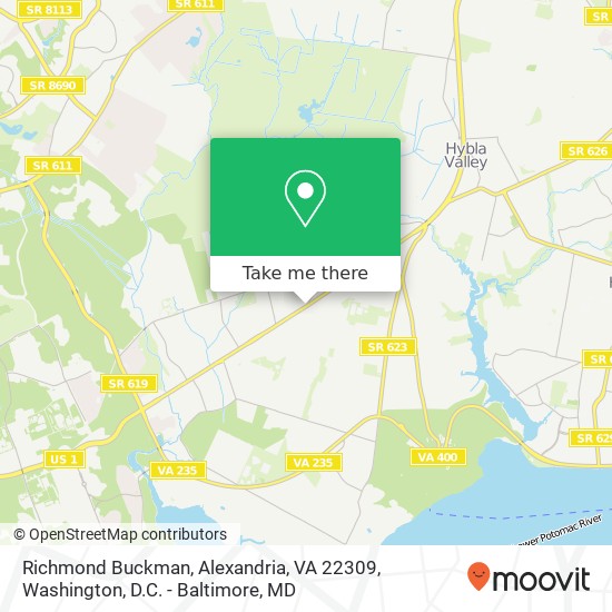 Mapa de Richmond Buckman, Alexandria, VA 22309