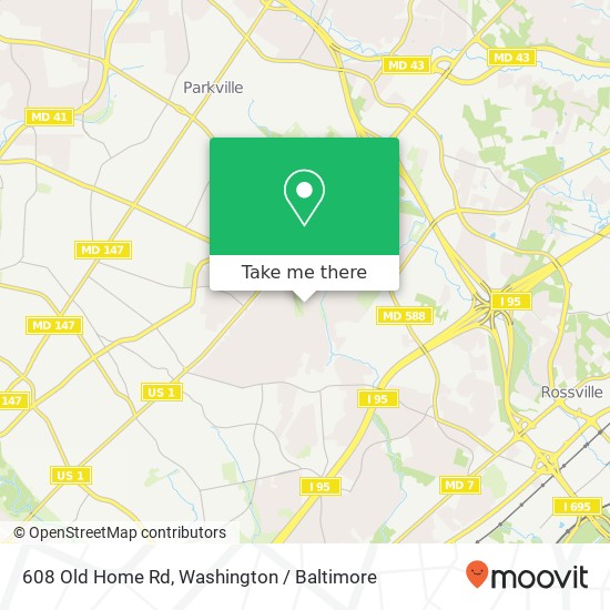 608 Old Home Rd, Baltimore, MD 21206 map