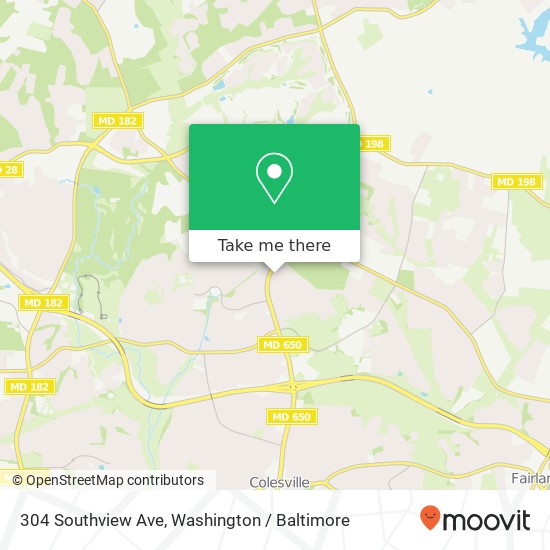 304 Southview Ave, Silver Spring, MD 20905 map