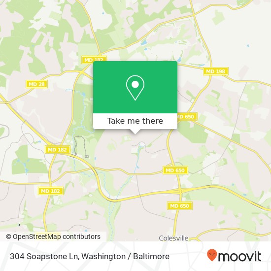 304 Soapstone Ln, Silver Spring, MD 20905 map