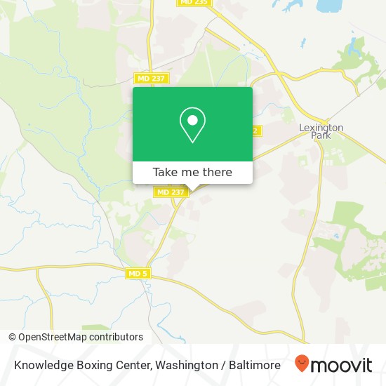 Mapa de Knowledge Boxing Center, 21310 Great Mills Rd