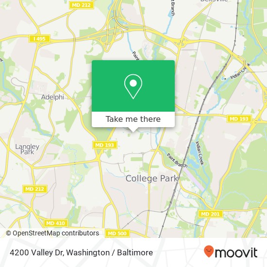 4200 Valley Dr, College Park, MD 20742 map
