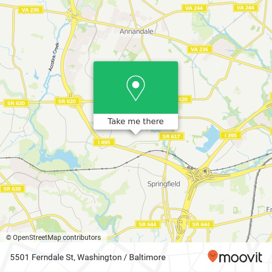 5501 Ferndale St, Springfield, VA 22151 map