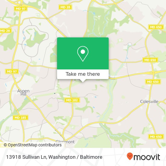 13918 Sullivan Ln, Silver Spring, MD 20906 map